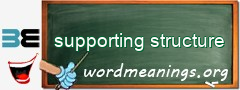 WordMeaning blackboard for supporting structure